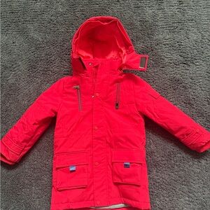 NWOT Boys insulated winter  Red Hooded Jacket Sz 6-7